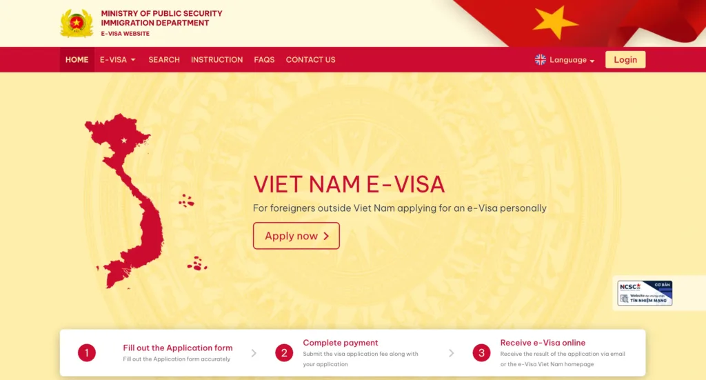 Les Visas pour le Vietnam 11 Site Officiel pour la demande du E-Visa (Visa Electronic) pour le Vietnam