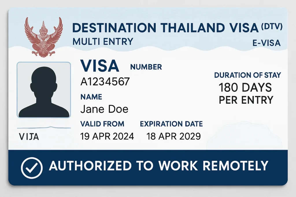 Destination Thailand Visa (DTV) Thailand
