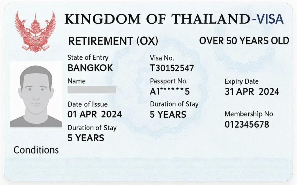 Visa O, OA, OX pour les plus de 50 ans en Thailande
