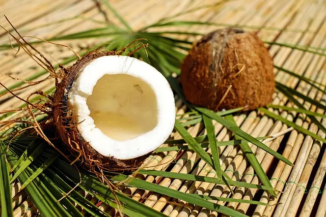 Les 15 fruits thaïlandais à goûter lors de ton voyage 8 Noix de coco ouverte en deux
