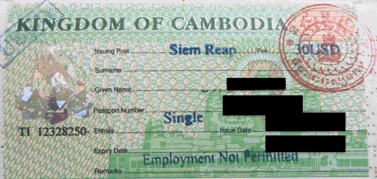 Les Visas pour le Cambodge 13 visa on arrival cambodge